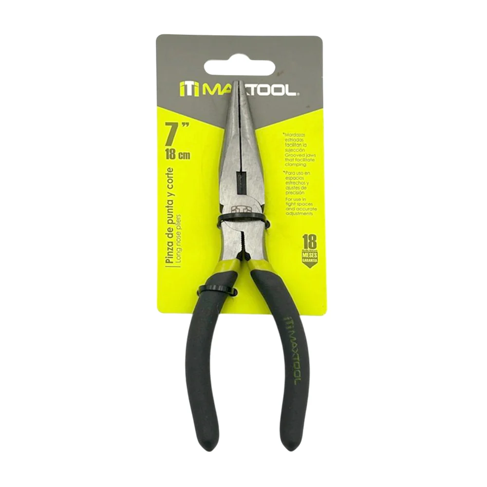 Pinza metálica de punta y corte con mango de plástico de 7 pulgadas /…