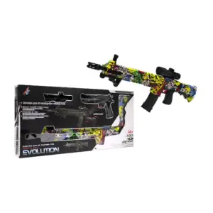 Juego de 2 armas de juguete con rifle y pistola, balas de cristal, ac…