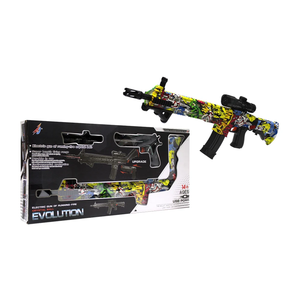 Juego de 2 armas de juguete con rifle y pistola, balas de cristal, ac…