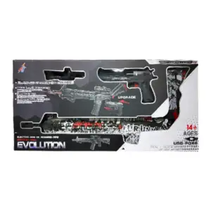 Rifle / pistola 2 en 1 con diseño graffiti + balas de hidrogel, cartu…