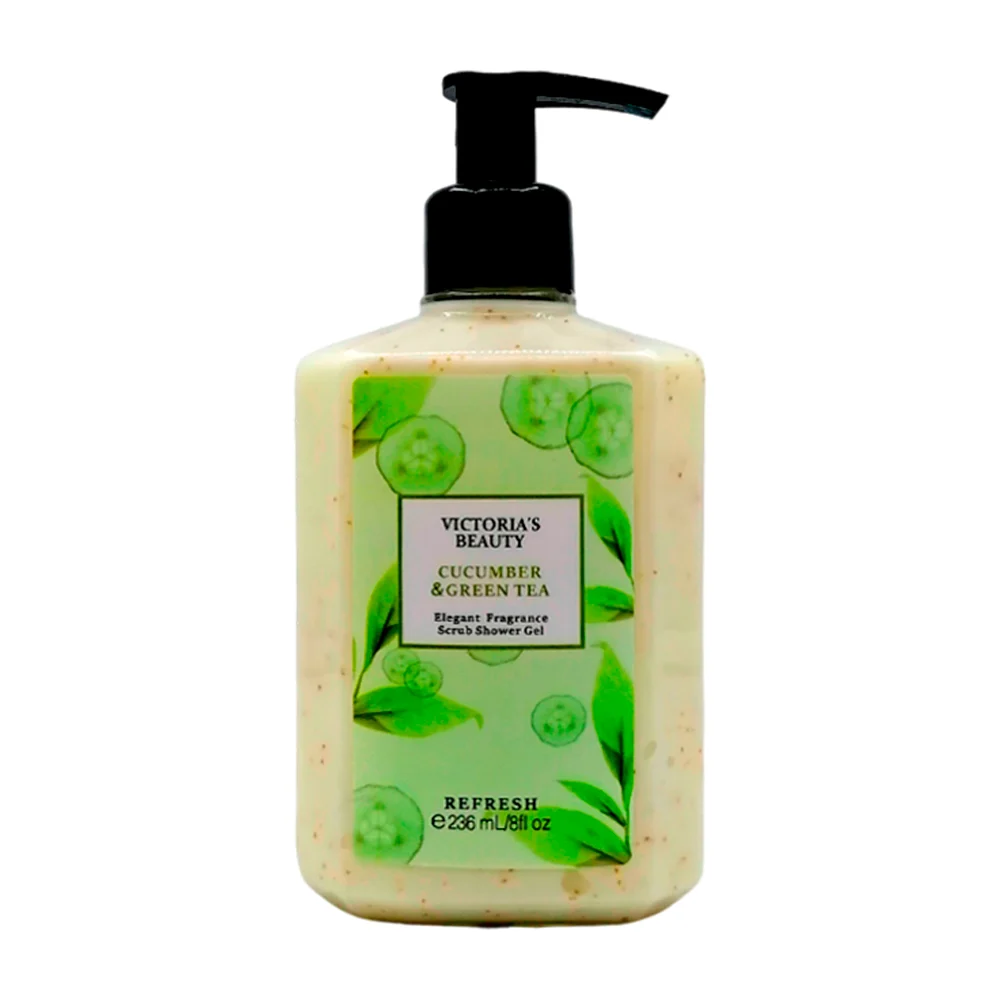 Gel exfoliante corporal con fragancia de pepino y té verde, 236ml / v…