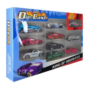 Paquete con 10 carros metálicos, variedad de modelos y colores / king…