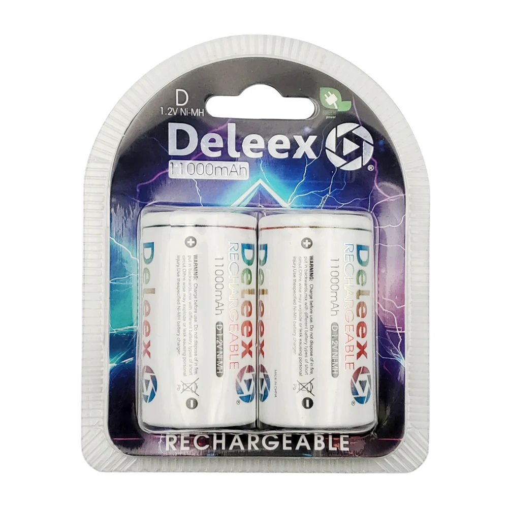 2 pilas D recargables de 11000mah / deleex / ep31338 / bateria recarg…