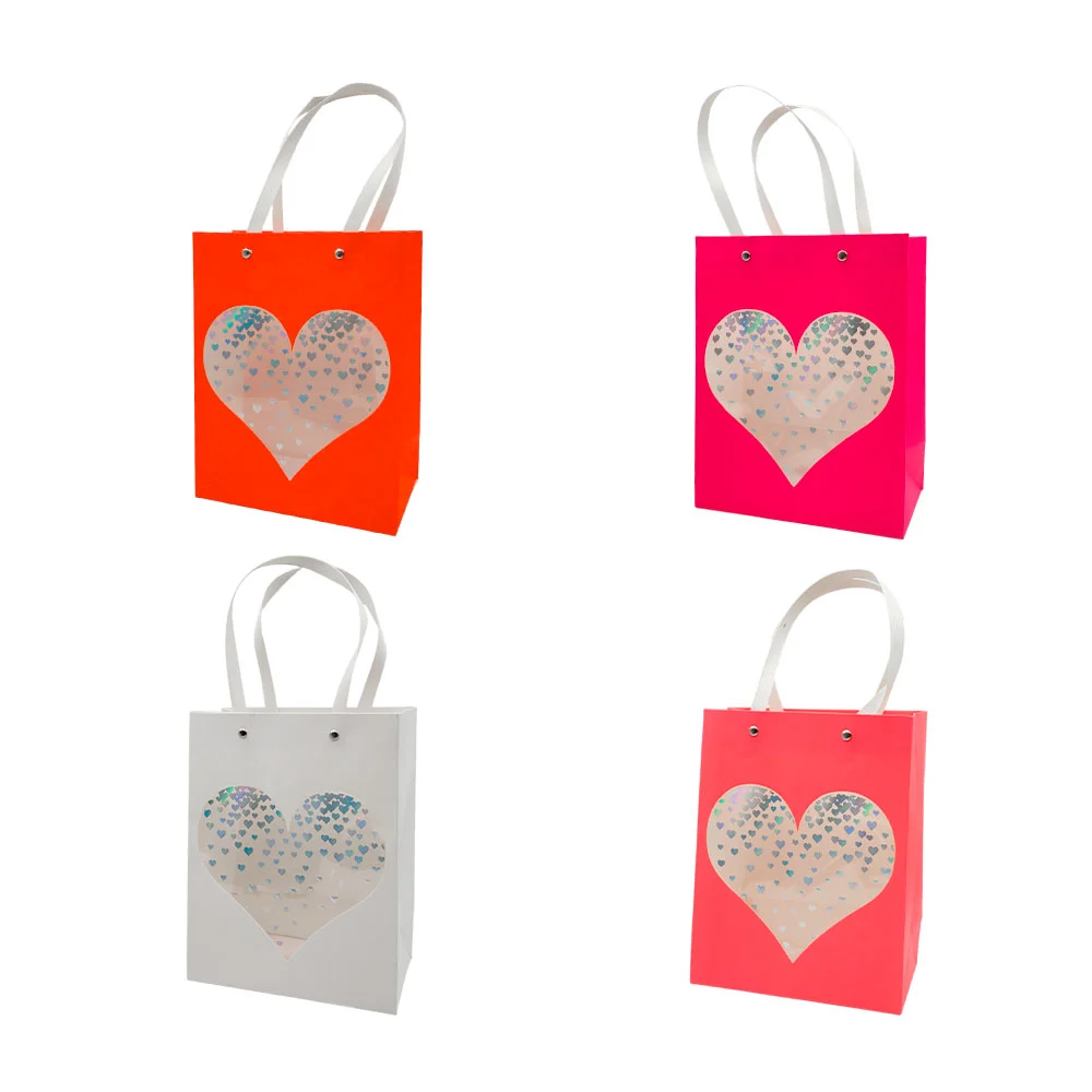 Bolsa de regalo chica, lisa, con estampado translúcido en forma de co…