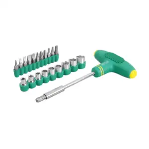 Set de 22 piezas con desarmador tipo t + 6 puntas de cruz, 5 puntas p…