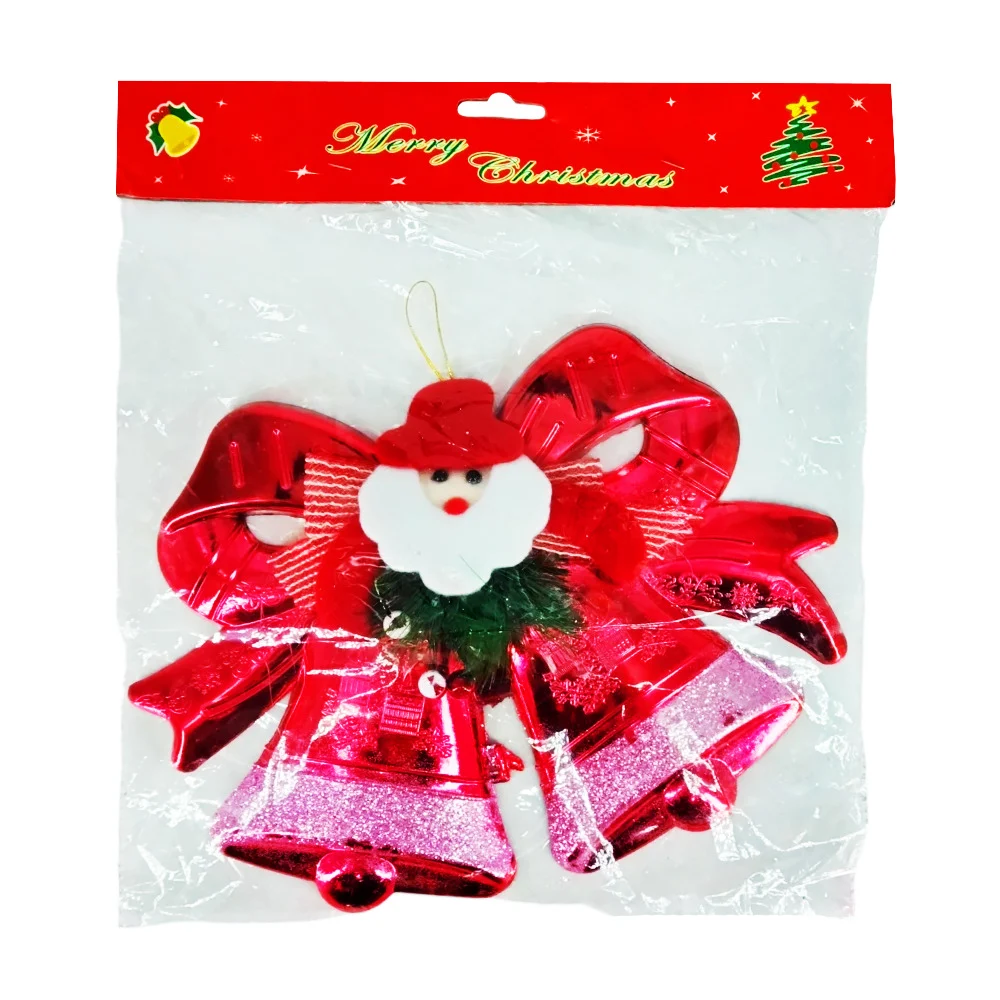 Adorno colgante navideño con diseño de campanas con santa claus, vari…
