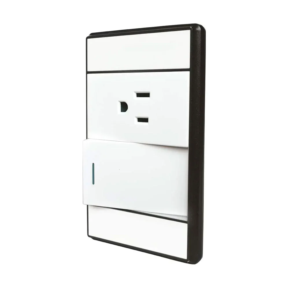 Placa con interruptor apagador sencillo y conector línea venecia para…