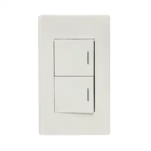 Placa de pared, con 2 interruptores apagadores de escalera / línea to…