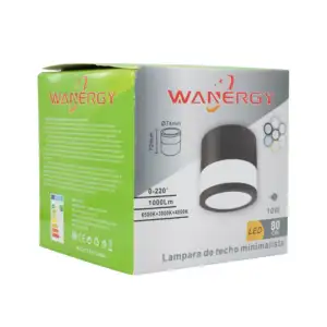 Lámpara de techo en forma cilíndrica wanergy tipo minimalista con con…