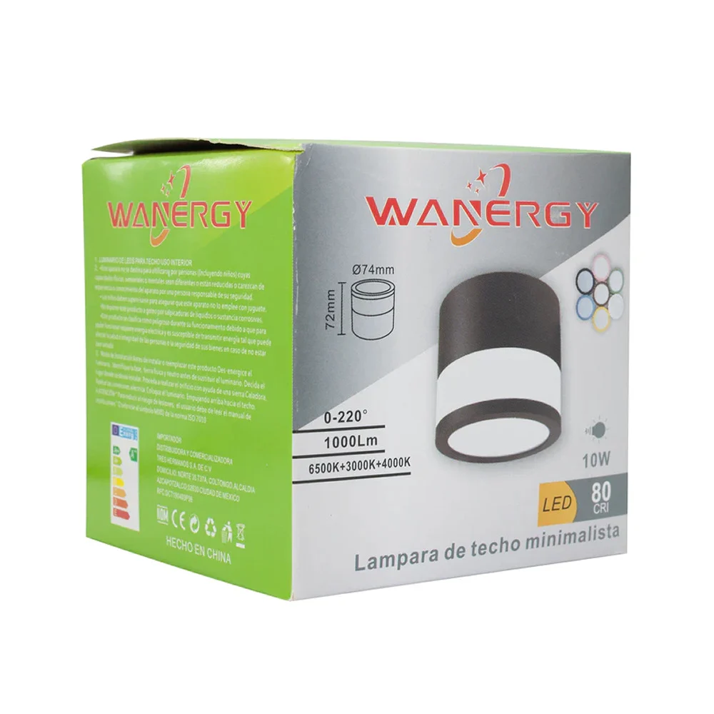 Lámpara de techo en forma cilíndrica wanergy tipo minimalista con con…