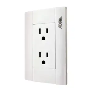 Placa de pared, con 2 conectores tomacorriente / línea toscana / adir