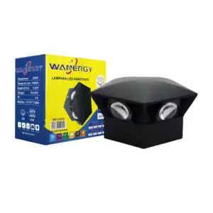 Lámpara led arbotante wanergy en forma de pentágono con consumo de 10…