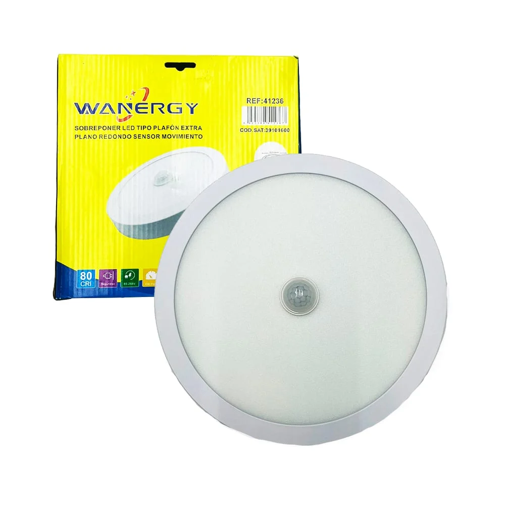 Lámpara led tipo plafón redondo wanergy para sobreponer con sensor de…