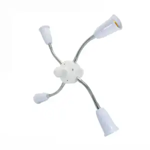 Socket adaptador múltiple flexible-dirigible para 5 focos, 200w / e27…