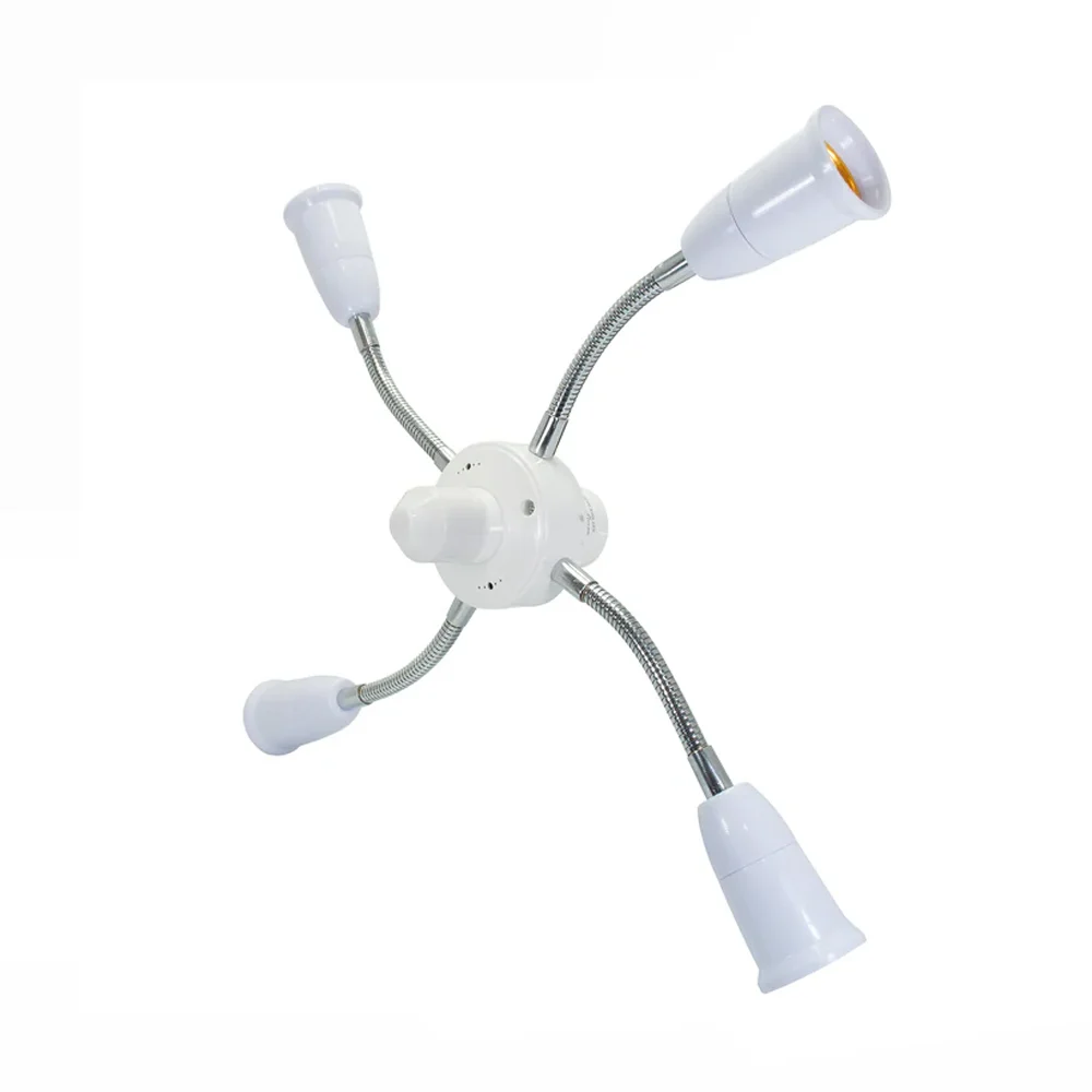 Socket adaptador múltiple flexible-dirigible para 5 focos, 200w / e27…
