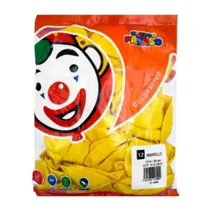 Paquete de 50 globos payaso en color amarillo de 12 in - 30 cm / glob…