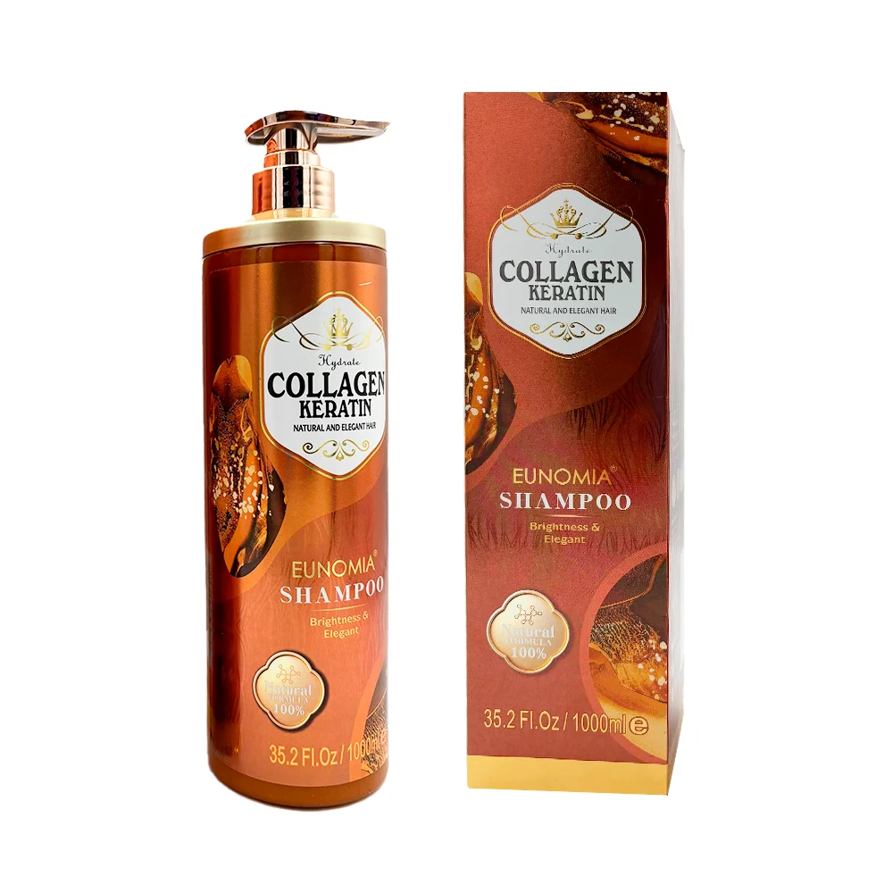 Shampoo hidratante con colágeno y queratina para el cuidado del cabel…