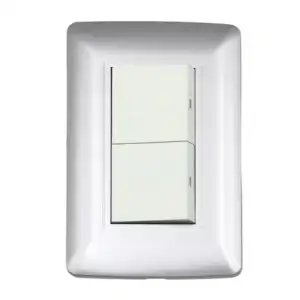 Placa sanelec con doble apagador para pared / línea toscana silver / …