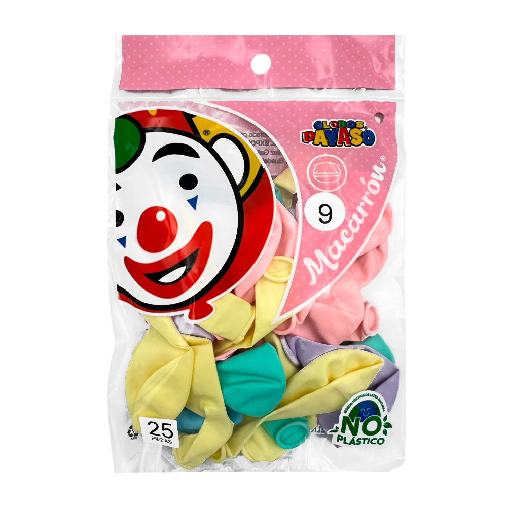 Paquete de 25 globos payaso en colores pastel de 9 in - 23 cm / globo…
