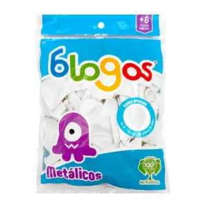 Paquete con 50 globos blogos de 9 in - 23 cm en blanco perla metálico…