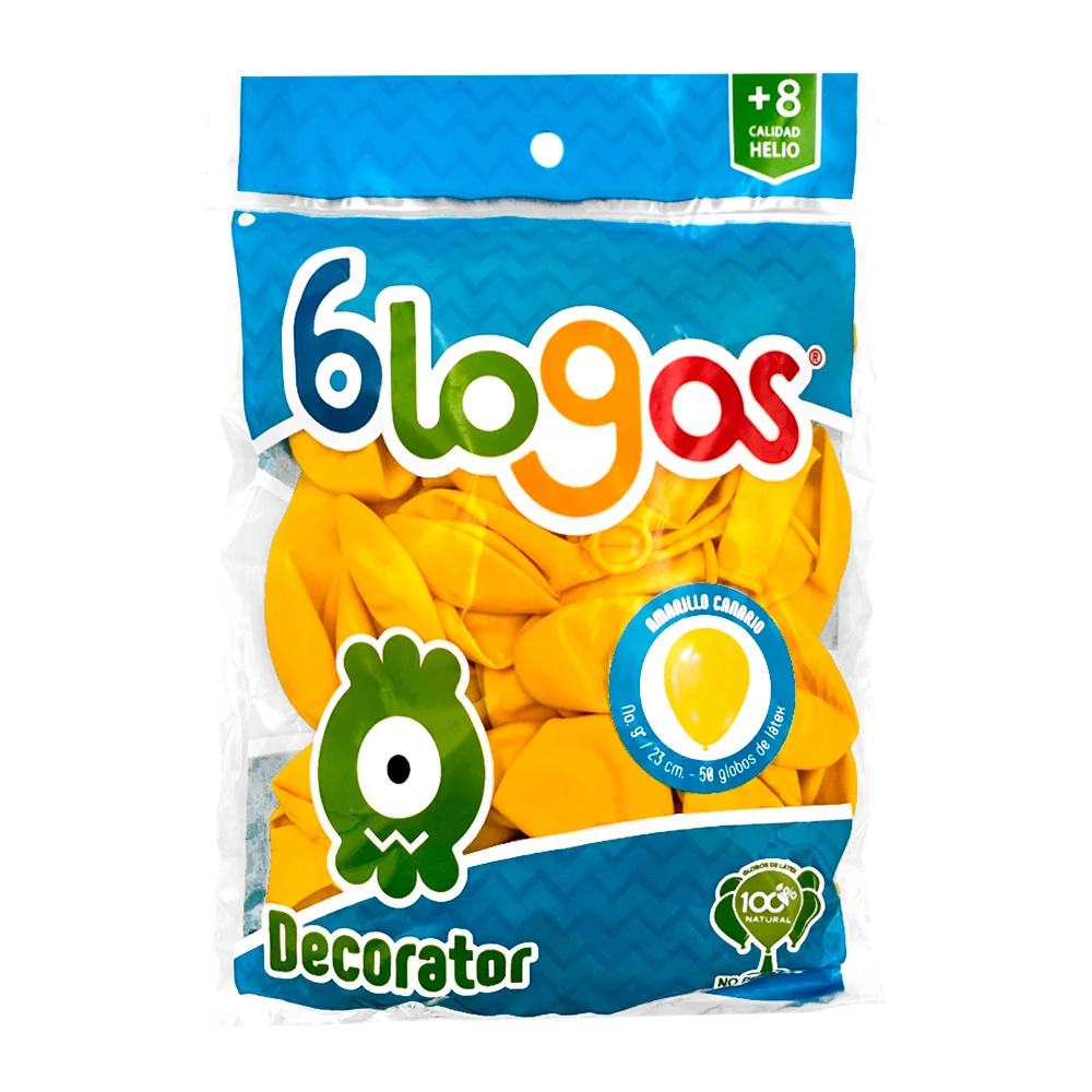 Paquete con 50 globos blogos de 7 in - 18 cm en color amarillo / glob…