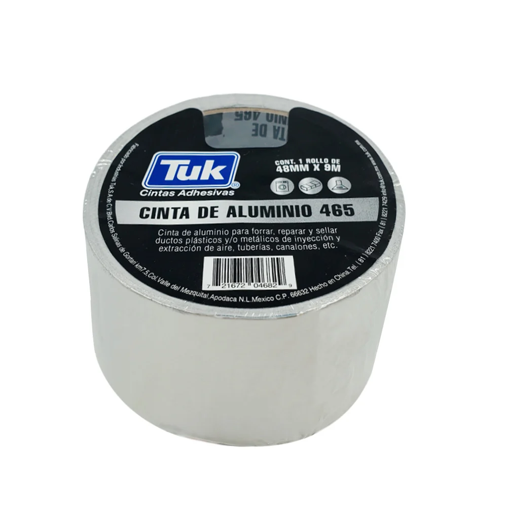 1pza Cinta adhesiva tuk de aluminio multiusos con 9m y 4.8cm de ancho…