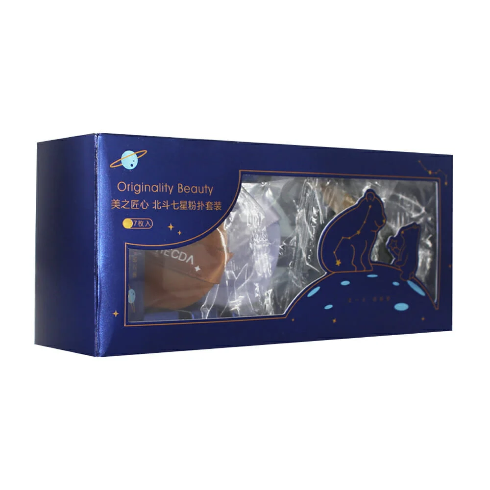 Caja con 7 esponjas puff para maquillaje en polvo orginality beauty v…