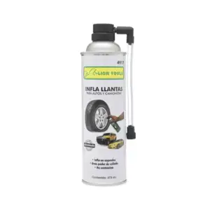 Lata con infla llantas para autos y camionetas lion tools, 475ml / 49…