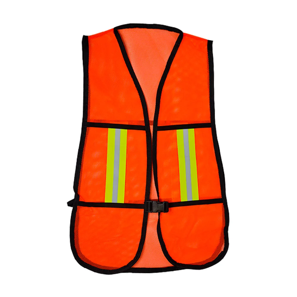 Chaleco naranja de seguridad, tipo malla con cintas reflejantes / adi…