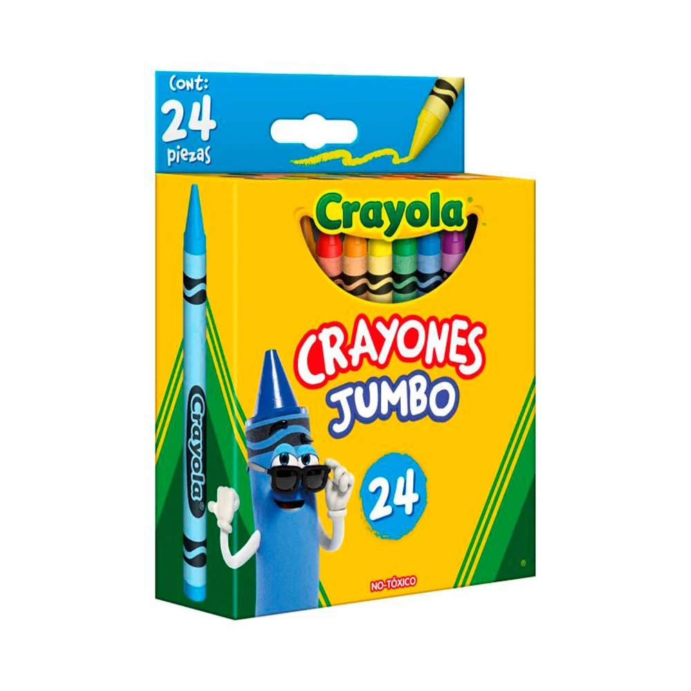 Paquete con 24 crayones jumbo, 10.6cm, en colores surtidos / crayola …