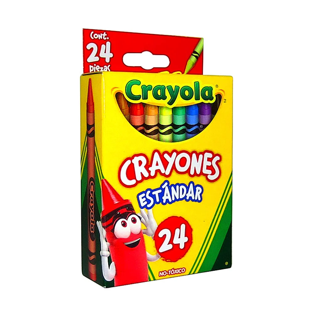 Paquete con 24 crayones estándar, delgados, cortos, colores surtidos …
