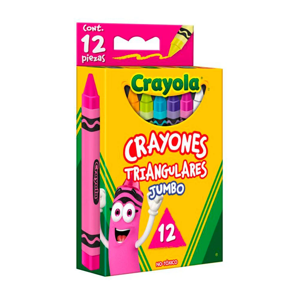 Paquete crayola con 12 crayones jumbo triangulares, colores surtidos …