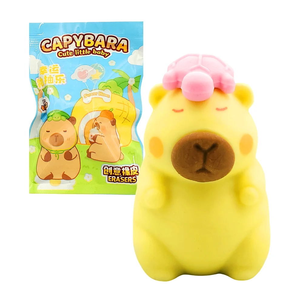 1pza Borrador con diseño de capibara con gorro, variedad de modelos /…