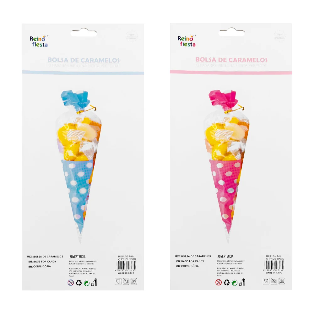 Paquete para fiestas con 10 bolsitas triangulares para caramelos / du…
