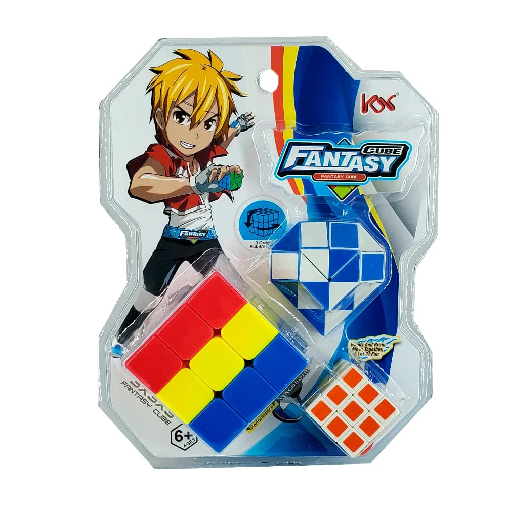 Blíster 2 cubos mágicos rubik 3x3 mini cubo con bordes blancos y cubo…