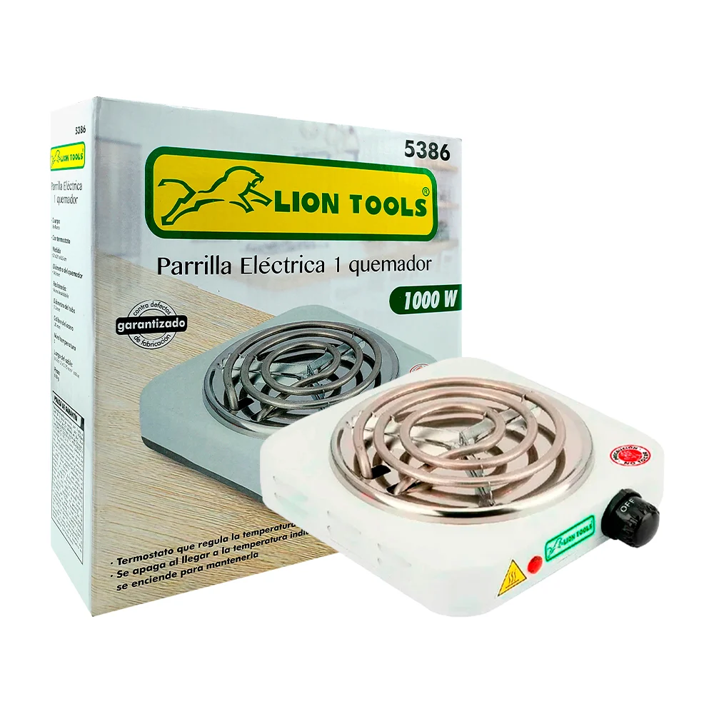 Parrilla eléctrica lion tools de 1 quemador con control de temperatur…