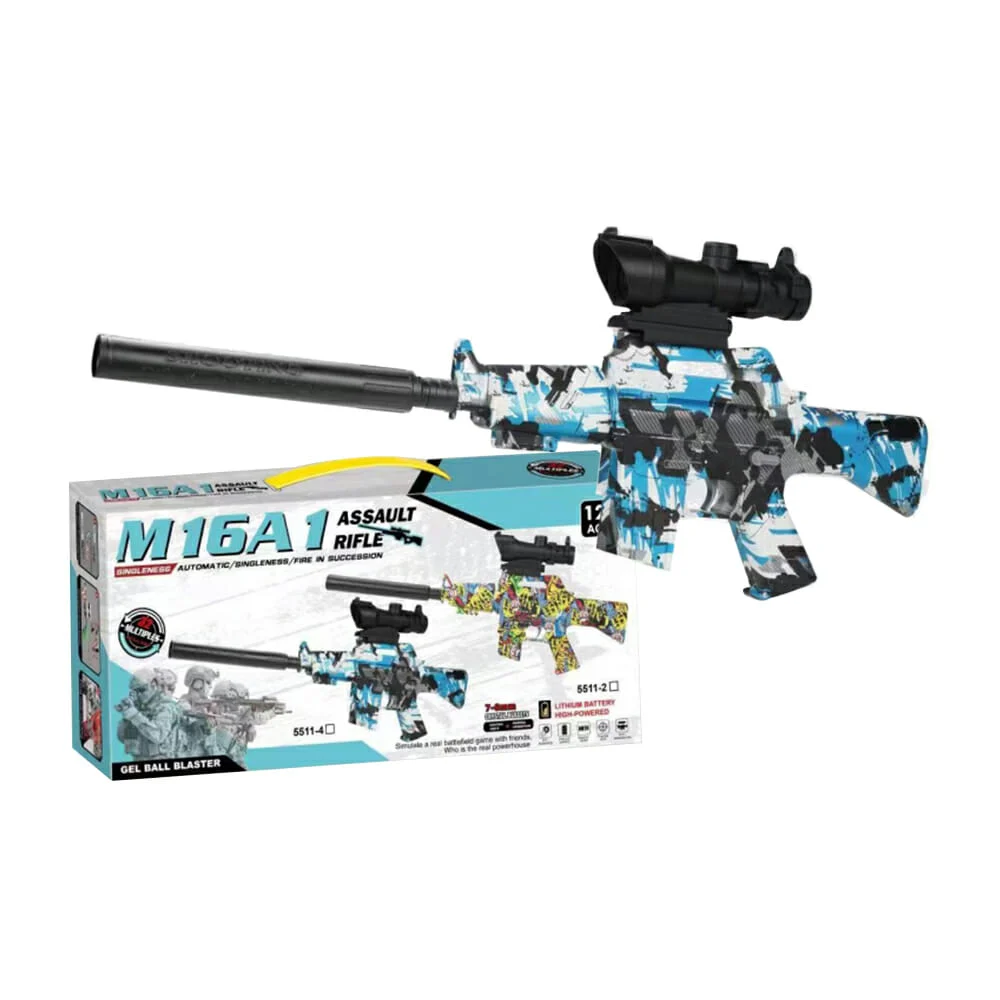 Pistola de juguete m16a1assault rifle con diseño grafiti, 2 modos de …