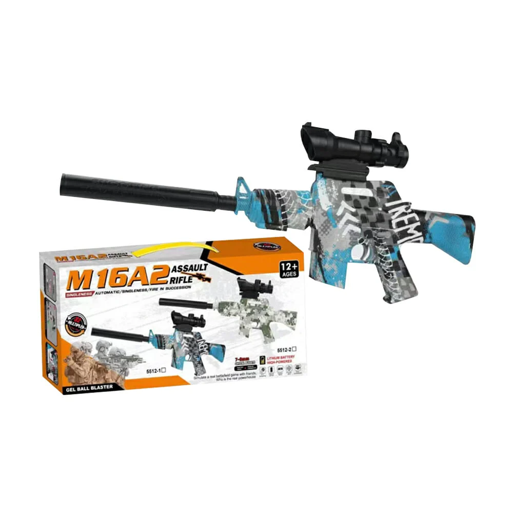 Pistola assault rifle m16a2 recargable de hidrogel 7-8mm, diseño tipo…