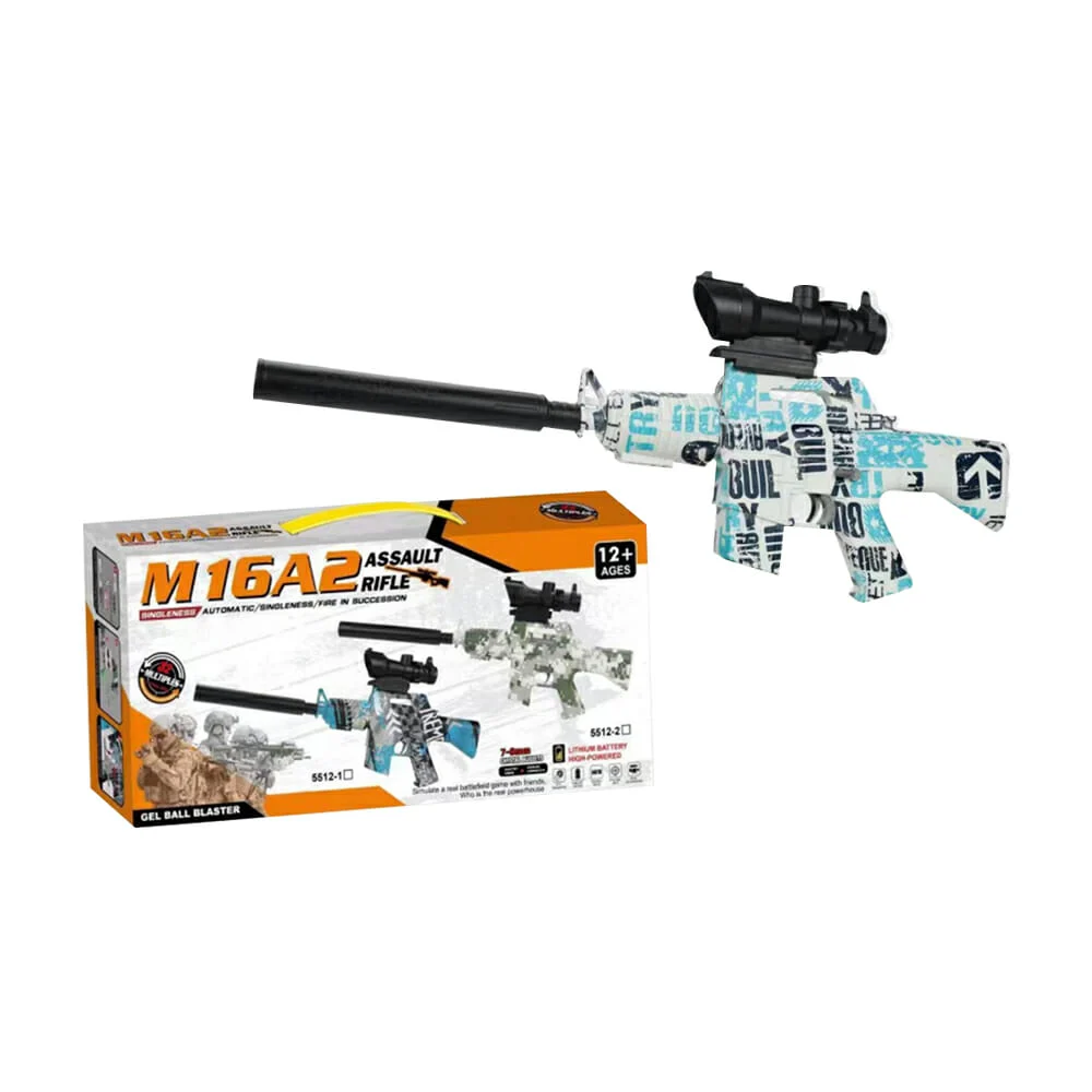 Pistola assault rifle m16a2 recargable de hidrogel 7-8mm, diseño de f…