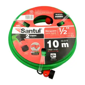 1pza Manguera santul para jardinería de doble capa con 12.7mm de diám…