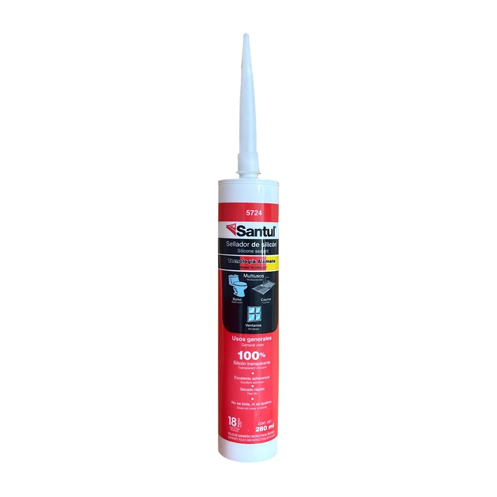 Sellador de silicón multiusos transparente con aplicador de 280ml / 5…