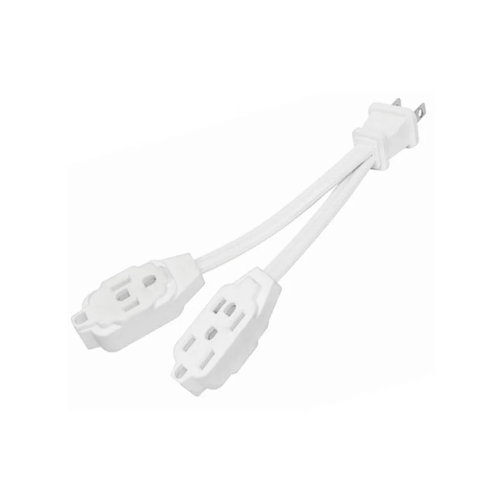 Mini extensión blanca dual - bifasica de 10cm con 6 tomacorrientes / …