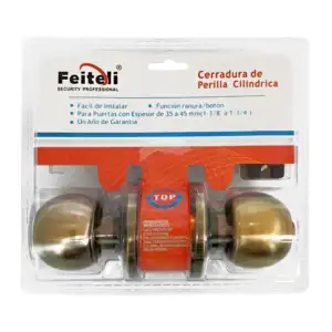 Cerradura de perilla cilíndrica de acero inoxidable para recámara, di…