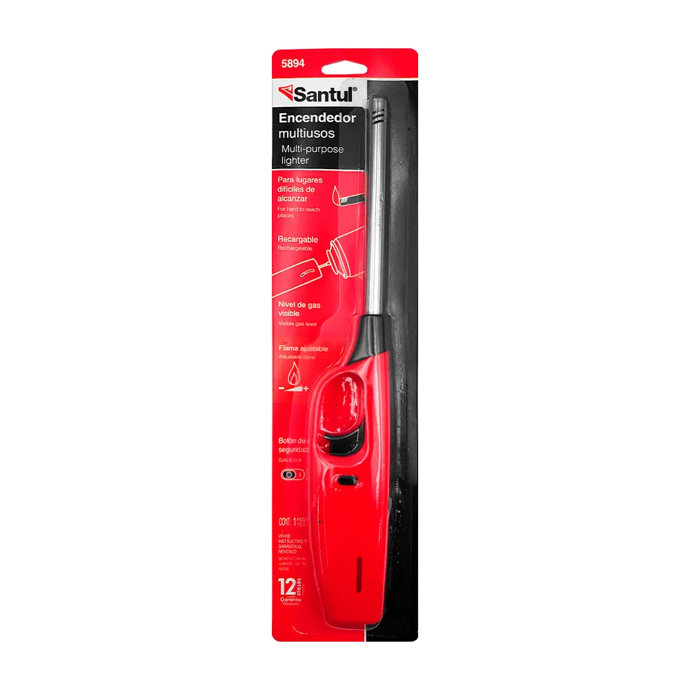 Encendedor santul de antorcha con flama ajustable, recargable e indic…