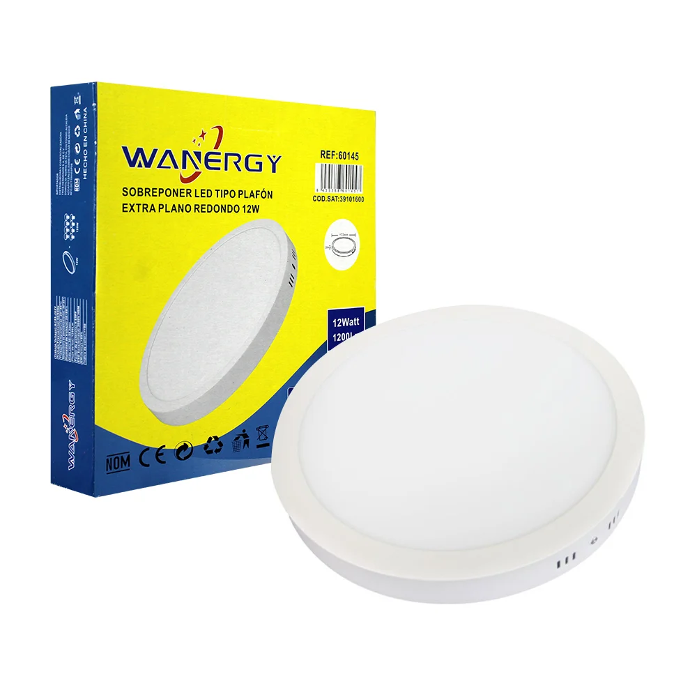 Lámpara led tipo plafón redondo de sobreponer con consumo de 12 watts…