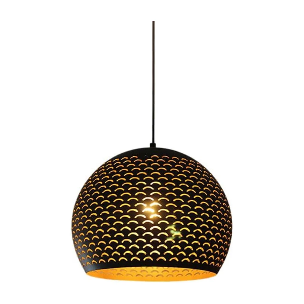 Lámpara colgante metálica wanergy con decorativo moderno de color neg…