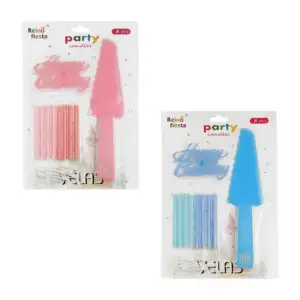 Set de utensilios para cumpleaños de 8 piezas con 8 velas, cortador d…