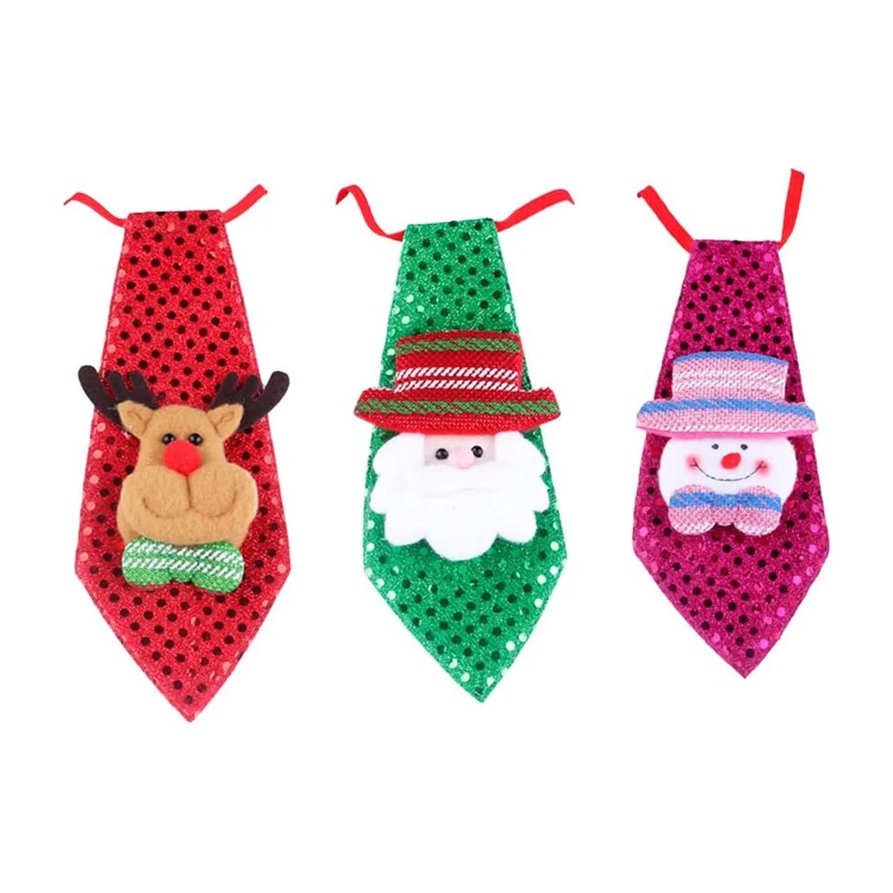1pza Corbata pequeña para fiesta con lentejuelas y peluche con temati…