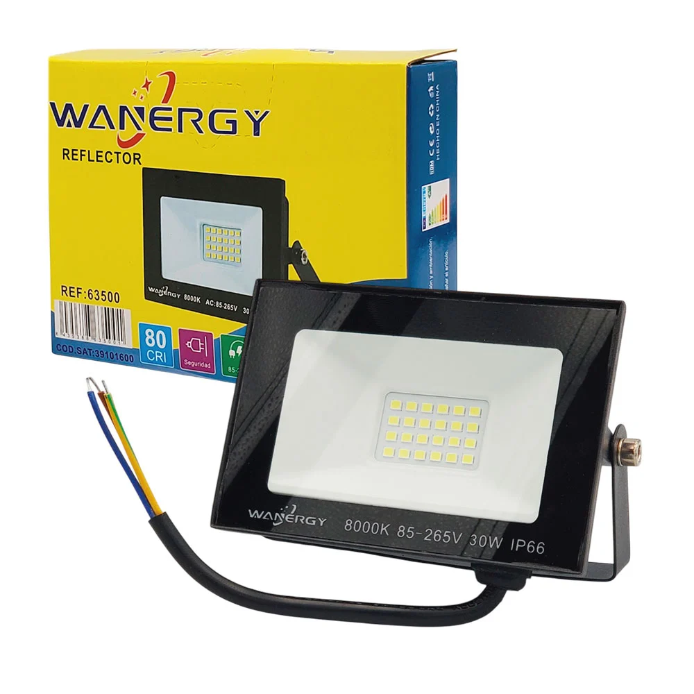 Reflector led wanergy de 30w con resistencia ip66 y marco metálico / …