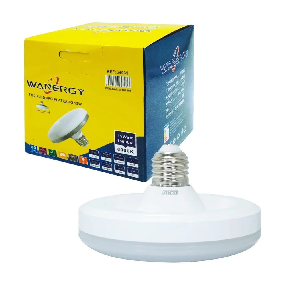 Foco led wanergy plano con consumo de 15 watts / 640357
